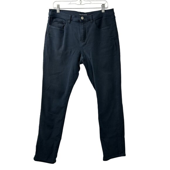7 Diamonds Generation 5 Pocket Pants Men 33x30 Navy Blue Slim Fit Stretch Jeans - Picture 1 of 13